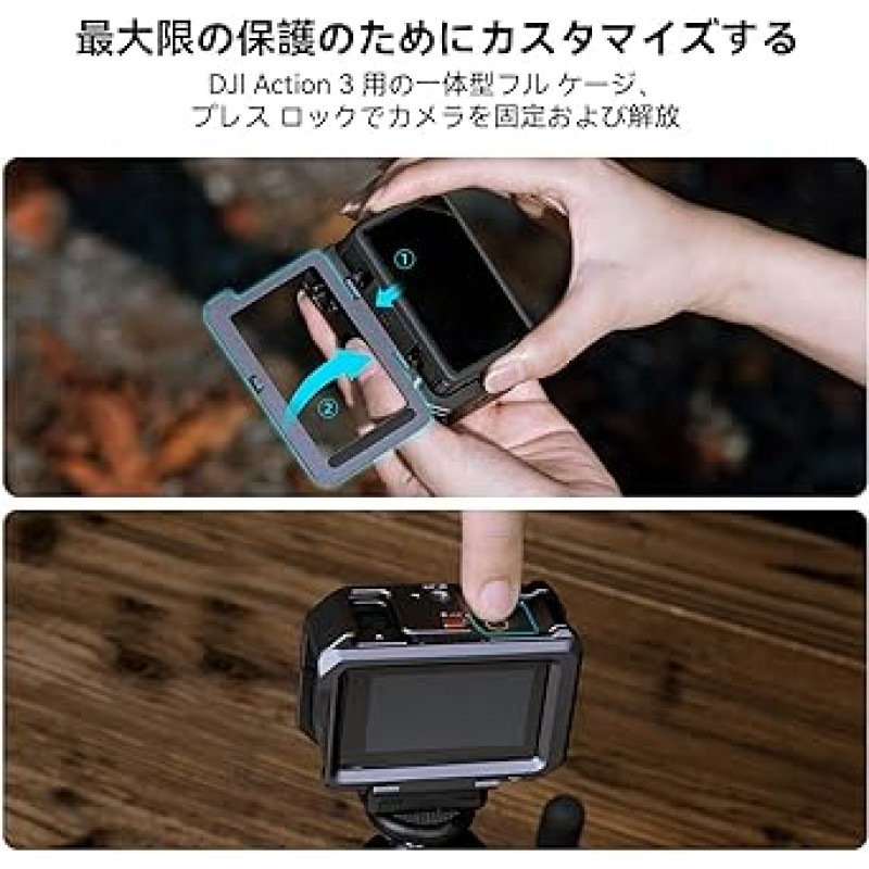 DJI Osmo Action 3용 SmallRig 카메라 케이지 DJI Osmo Action 3-4119용 DJI 마이크 보호 프레임용 보호 케이지