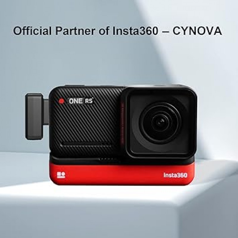 CYNOVA Insta360 ONE RS 마이크 어댑터(가로) Insta360 One R 전용 0.1인치(3.5mm) / Type-C 변환 어댑터, 충전 및 녹음, 외부 마이크 장착, 컨버터, RS One 액세서리