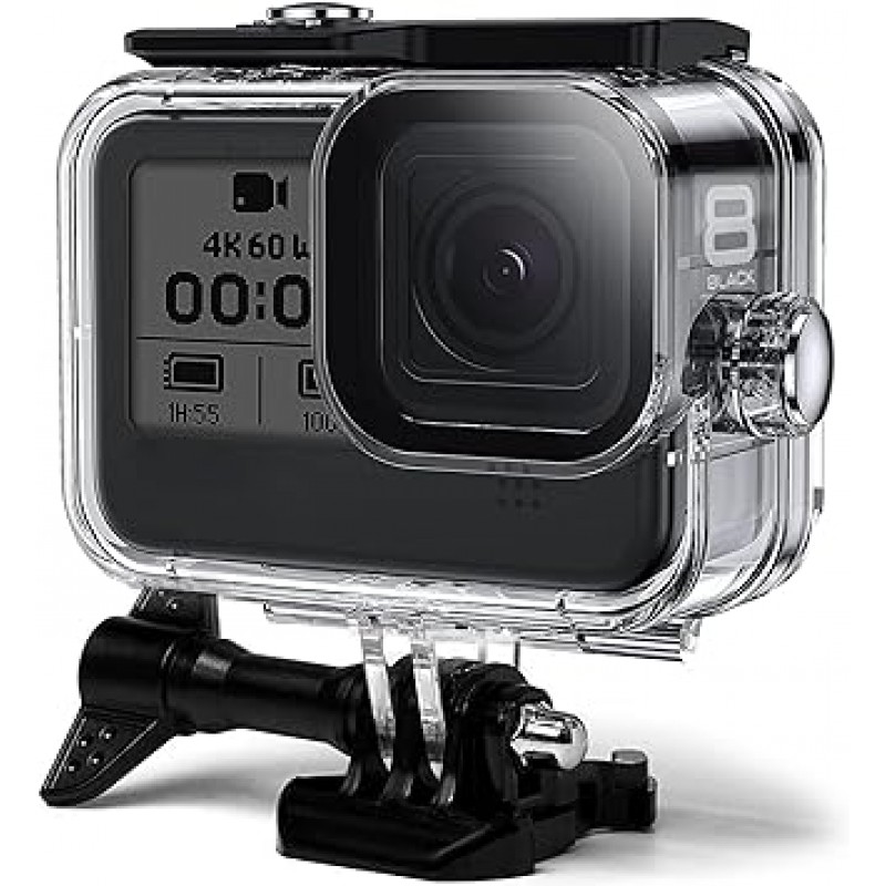 GoPro HERO 8 Black과 호환되는 FitStill | 60m 딥 다이빙 | 방수 방진 보호 하우징 | Go Pro Hero8 액션 카메라와 호환 가능