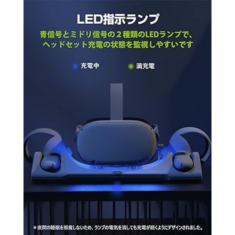 ZYBER 충전 도크, Oculus Quest 2용 충전 스탠드, 교환식 마그네틱 충전 도크, Meta Quest 2와 호환 가능, Scooping 및 2용 액세서리