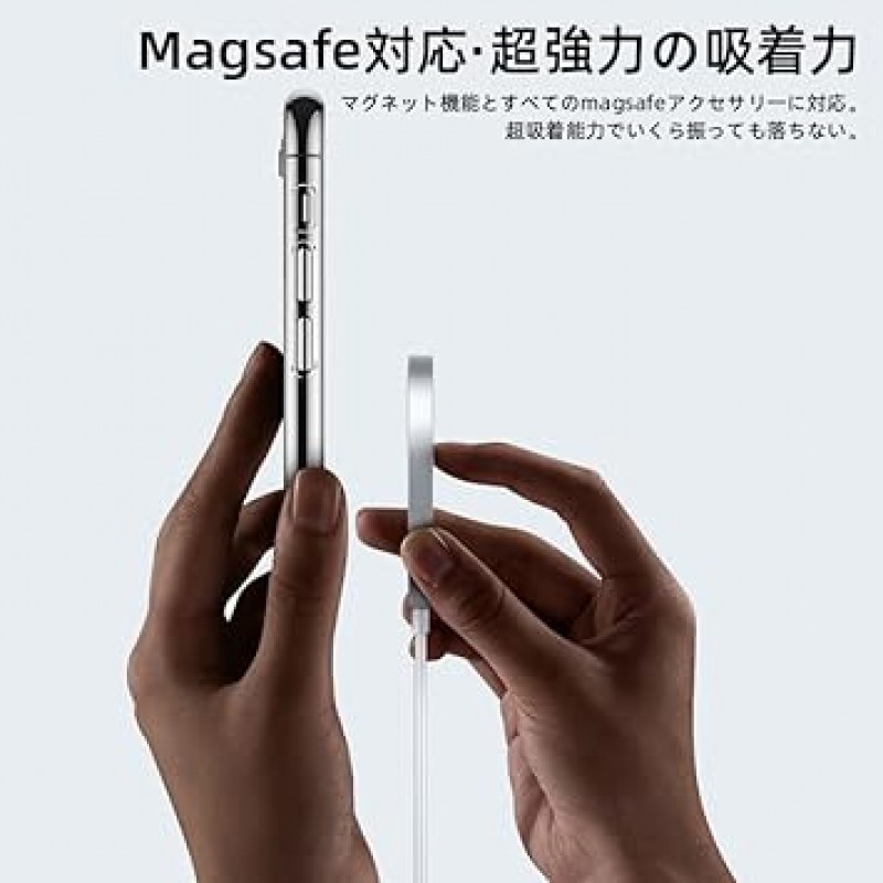 Gtsoho iPhone SE3 케이스, 4.7인치, Magsafe 호환, 마그네틱, 무선 충전, 충격 방지, 내구성, 전체 보호, 황변 없음, Magsafe와 호환, 투명