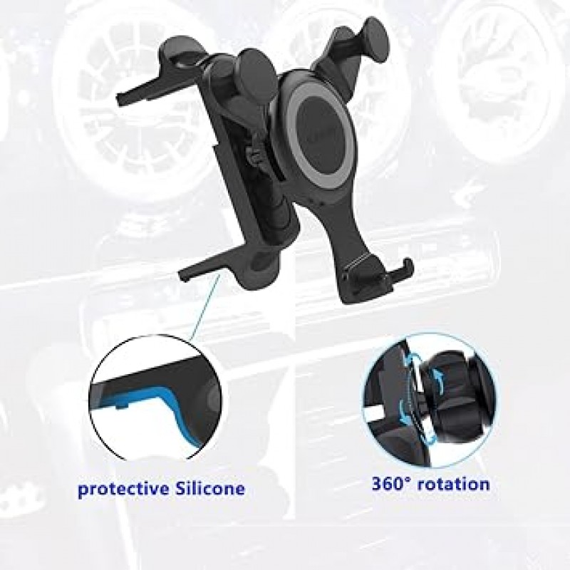 차재 홀더 클립식 스마트 홀더 360도 회전 고정 에어컨 송풍구용 스마트 폰 스탠드 휴대 스마트폰 낙하 방지 한손 탈착 설치 간단 해당 벤츠