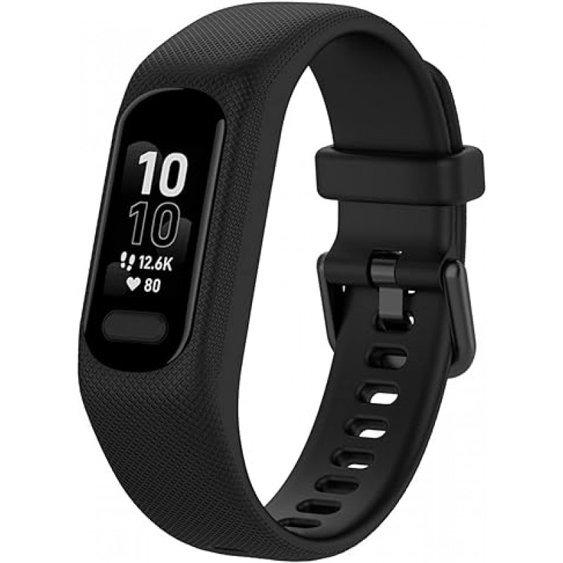 Garmin vivosmart 5 밴드 벨트 3색 세트 교체 밴드 Garmin vivosmart5용 실리콘 스포츠 밴드 교체 스트랩 액세서리(블랙+민트 그린+아미 그린)