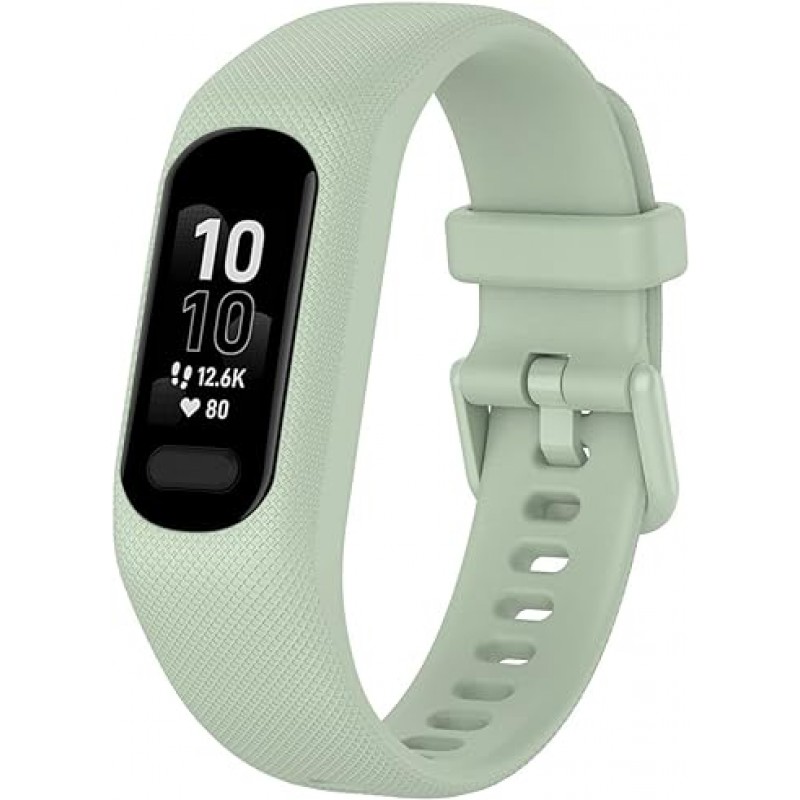 Garmin vivosmart 5 밴드 벨트 3색 세트 교체 밴드 Garmin vivosmart5용 실리콘 스포츠 밴드 교체 스트랩 액세서리(블랙+민트 그린+아미 그린)