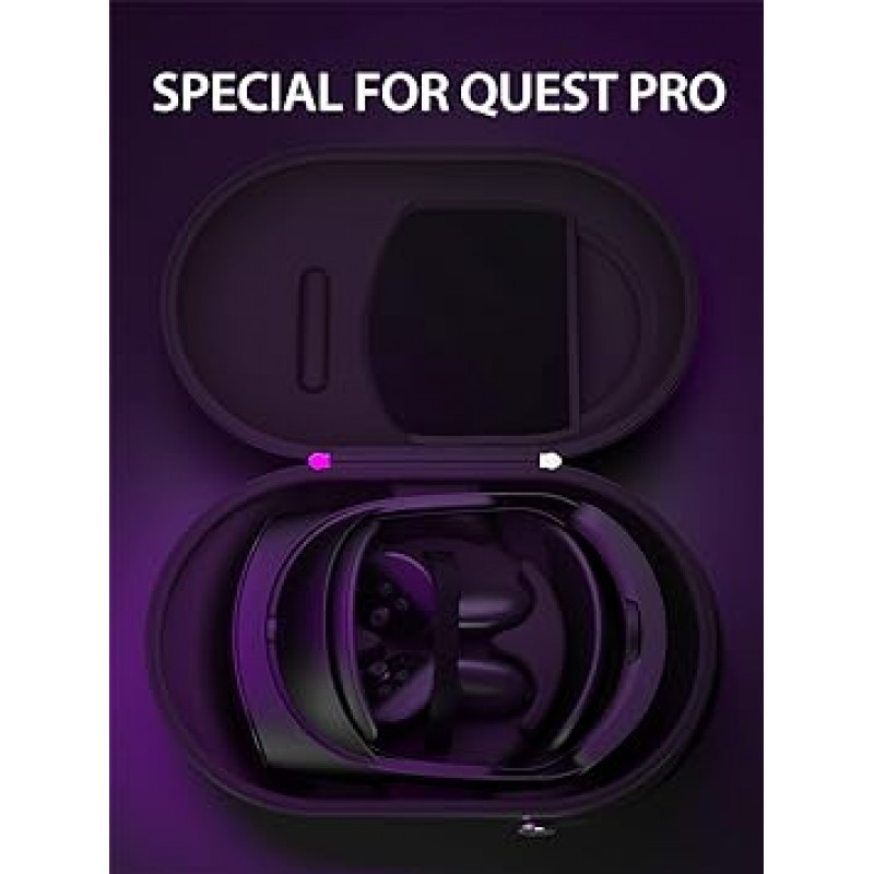 DESTEK CC2 캐리 케이스 Meta/Oculus Quest Pro와 터치 컨트롤러에 대응 VR 액세서리 여행 수납 휴대용 보호