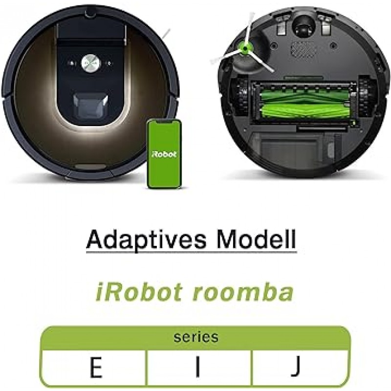 E-HAO 6 팩 교체용 에지 스윕 브러쉬 iRobot Roomba i/j/e 시리즈 모델용 진공 사이드 브래지어 액세서리 부품 i1+/i2+/i3+/i4+/i5+/i6+/i7+/i8+/j6+/j7+/j8+/e5용 / e6 클리너 모델