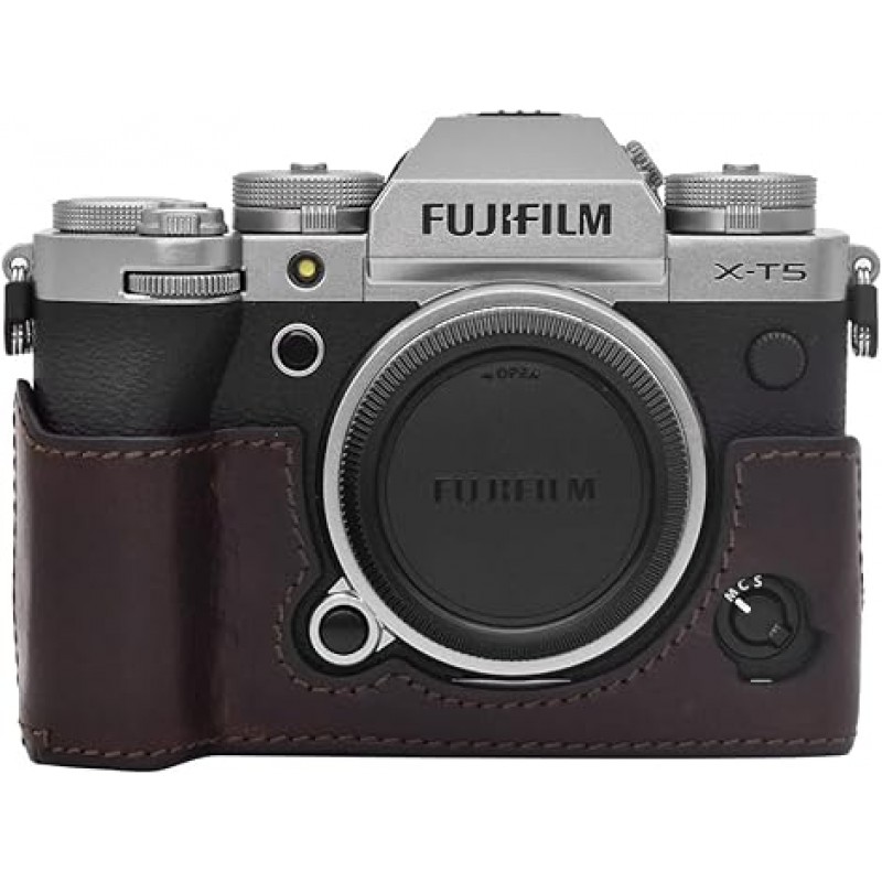 kinokoo XT5 카메라 케이스, FUJIFILM X-T5 케이스, XT5 커버, XT5 커버, XT5 본체 케이스, 배터리 교체용, 삼각대 마운트, 베이지, 모던