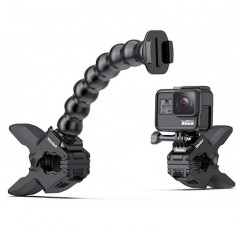 [웰프] Jaws Flex Clamp Mount for GoPro with Jaws Gooseneck for Hero 11, 10, 9, 8, 7, Max, Fusion, Hero (2018), 6, 5, 4, Session, 3+, 3, 2, 1, DJI 오즈모, 샤오미 이순신