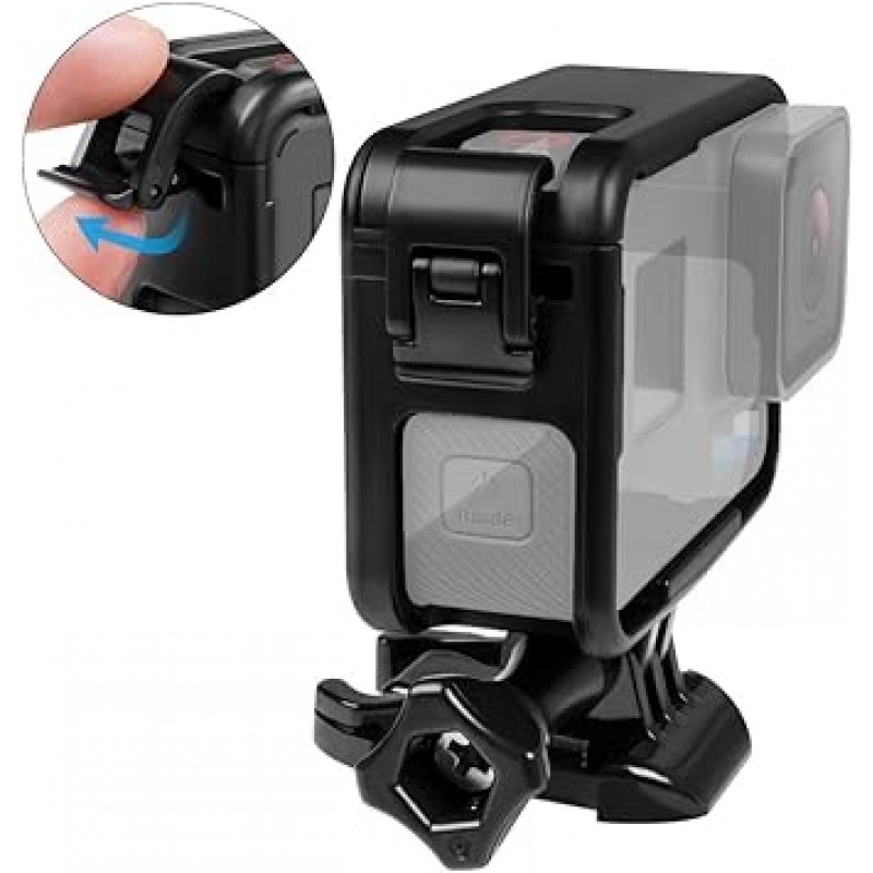 Taisioner 보호 프레임 + GoPro HERO 5, HERO6, HERO7 3세대 스포츠 카메라 액세서리용 실리콘 캡