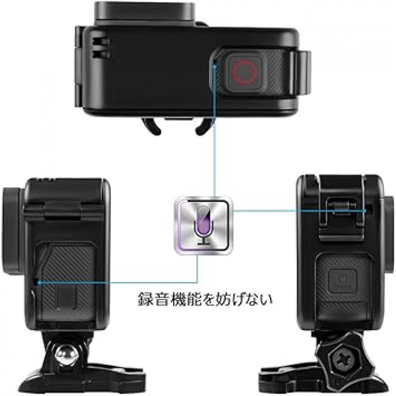 Taisioner 보호 프레임 + GoPro HERO 5, HERO6, HERO7 3세대 스포츠 카메라 액세서리용 실리콘 캡