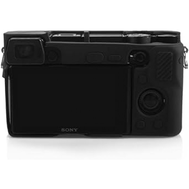 Kinokoo Sony 소니 a6300 디지털 카메라 전용 실리콘 커버 카메라 케이스 카메라 커버 사인 크로스, bk