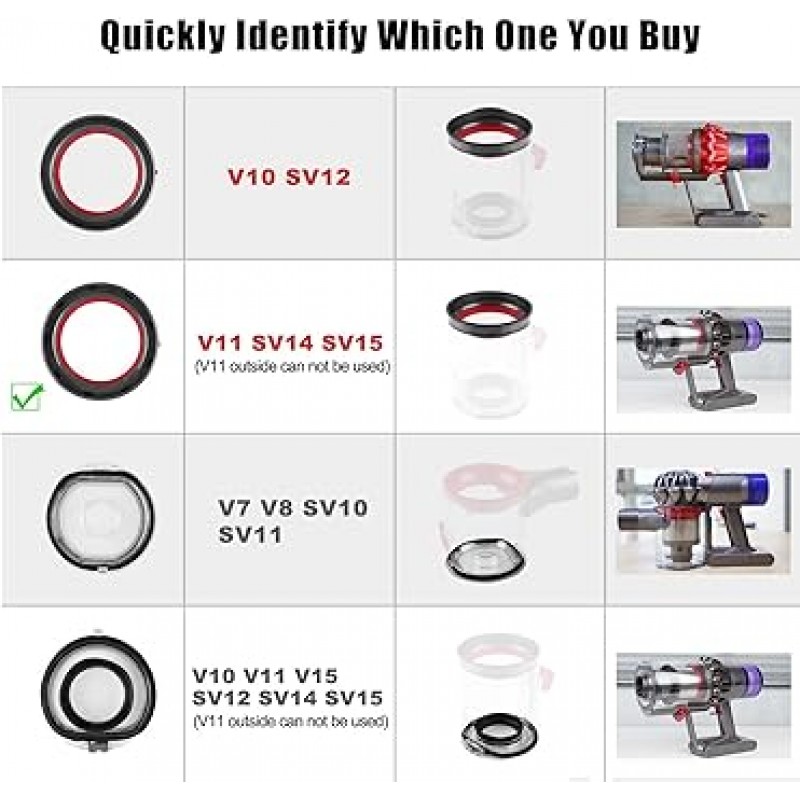 먼지통 버킷 고정 씰 링 교체 다이슨 V11 SV14 SV15 진공 액세서리