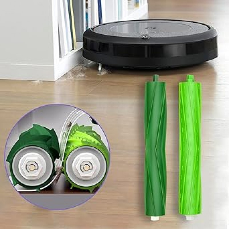 roomba e5 소모품 roomba 브러시 e5 필터 가장자리 청소 브러시 ​​roomba 로봇 진공 청소기 용 듀얼 액션 브러시 e5 e6 i3 i6 i7 i8 j7과 호환 가능