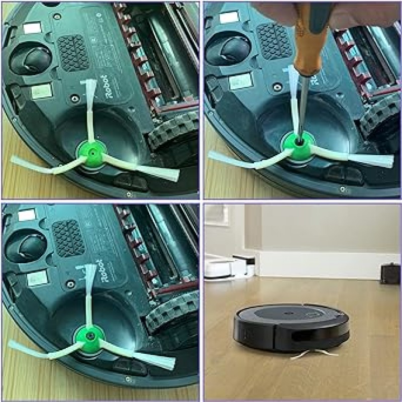 roomba e5 소모품 roomba 브러시 e5 필터 가장자리 청소 브러시 ​​roomba 로봇 진공 청소기 용 듀얼 액션 브러시 e5 e6 i3 i6 i7 i8 j7과 호환 가능