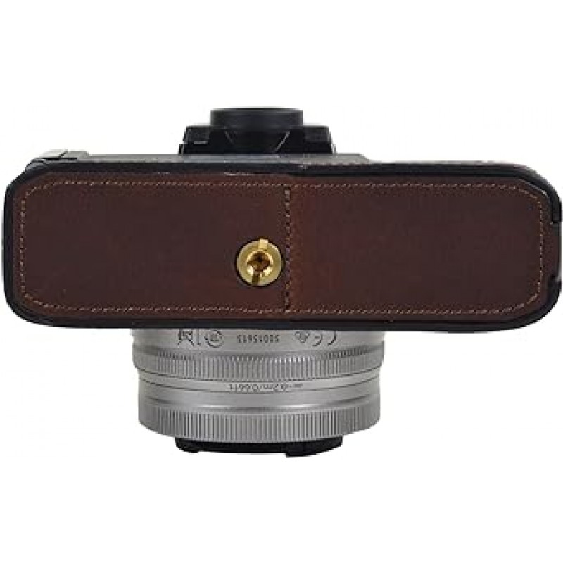 kinokoo Nikon 미러리스 SLR 카메라 Z FC 케이스, Zfc 케이스, 카메라 보호 케이스, 교체용 배터리, 삼각대 나사 구멍, 하프 케이스, 핸드 그립, 오래 지속되는, 선물 가방 포장, 정품 가죽, 브라운, 레트로