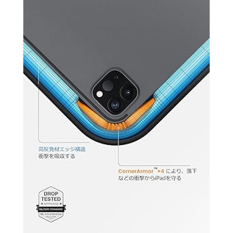 tomtoc iPad Pro 11인치 4세대 2022 케이스, iPad Air 5 슬리브, 360° 완전 보호 / 10.9 New iPad 10 / Microsoft Surface Go 8-10 태블릿 액세서리와 호환, 내부 가방, Magic Keyboard/Apple Pencil과 호환, 가젯 보관함, 발수성, 충격 방지