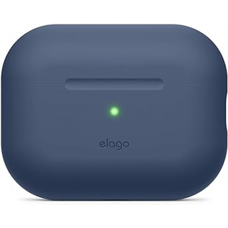 [elago] AirPods Pro2 호환 케이스, 실리콘 커버, 스트랩 홀, 충격 방지, 실리콘 커버, 충격 흡수, 슬림, 소프트, 케이스 커버, 긁힘 방지, 낙하 방지, 액세서리, Apple AirPods Pro2, MQD83J/A, Airpods Pro 2 호환 , 에어팟 프로 2, 에어팟 프로 2, 2세대, 실리콘 베이직 케이스, 진 인디고