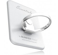 BUNKER RING Essentials 벙커링은 iPhone, iPad, iPod, Galaxy, Xperia, Xperia, Tablet PC를 한 손가락으로 수납, 낙하 방지, 스탠드 기능(실버) BUESSI