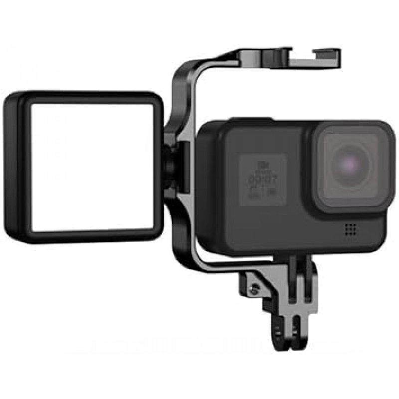 Gopro Hero 11 10 9 8 7 6 5 1/2 케이지 카메라 확장 브래킷 연결 가능한 마이크 필 라이트 OSMO ACTION 3/ACTION 스포츠 카메라 액세서리