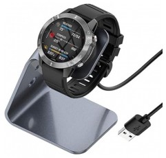 Miimall Garmin 충전 스탠드 Garmin 충전 케이블 충전기 Garmin Charger for fenix 7x/7s/7/ForeAthlete 245 Music/Venu 2 Plus/Approach S62/Garmin Instinct/Instinct2(회색)