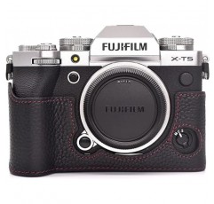 Rieibi XT5 케이스, FUJIFILM X-T5 카메라 케이스, FUJIFILM X-T5 커버, XT5 본체 케이스, 교체형 배터리, 삼각대 설치, 블랙, 모던