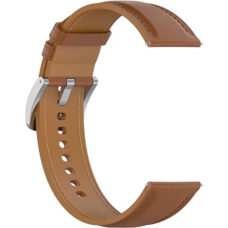 SHEAWA Band Belt for HUAWEI WATCH GT 3 Pro 46mm 정품 가죽 시계 GT3 46mm 가죽 교체 밴드 교체 스트랩 액세서리(라이트 브라운)