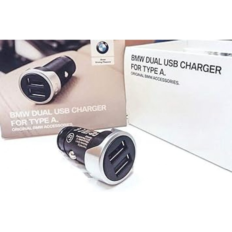 BMW 순정 부품(독일 직수입), USB 충전기, 듀얼(QC3.0 탑재, 18W/3.0A x 2포트, 급속충전), 모든 차량 호환 65412458285