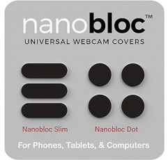 Eyebloc Nanobloc 유니버설 웹캠 커버 - 개인 정보 보호 액세서리 잔류물 없음 - 도트 및 바 7 개