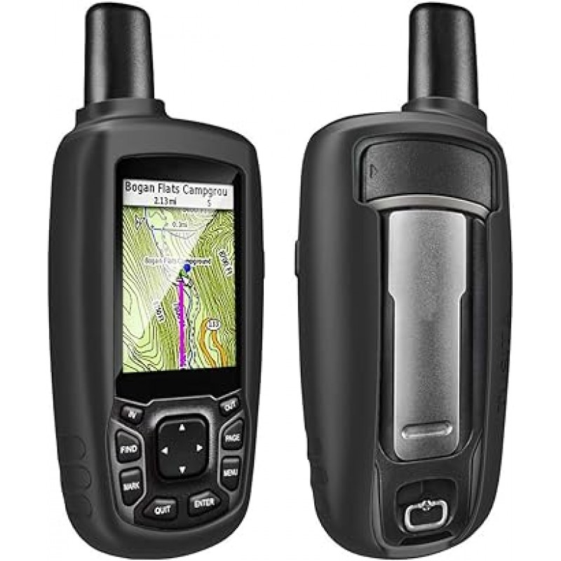 TUSITA 케이스 Garmin GPSMAP 62 62s 62st 62sc 62stc 64 64s 64st 64sc 64x 64sx 64csx 65 65s 호환 - 실리콘 보호 커버 - 휴대용 GPS 네비게이터 액세서리 (블랙)