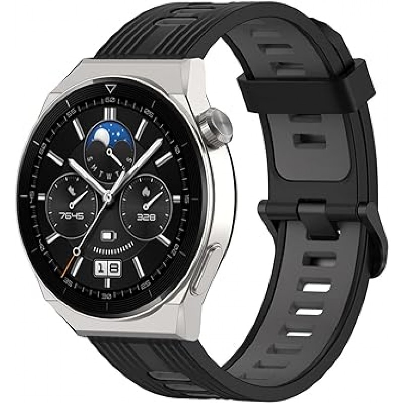 SHEAWA HUAWEI WATCH GT 3 1.8인치(46mm) 밴드 교체용 밴드, 교체용 벨트, 통기성, 실리콘, 스포츠 스트랩, 액세서리