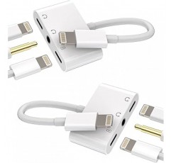 아이폰 번개 3.5mm 이어폰 어댑터 케이블 (2 팩) 3in1 동시 Lightning 잭 촛불 충전 변환기 Apple MFI 인증 애플 헤드폰 Aux 분기 코드 급속 충전기 연결 플러그 이어폰 두 가랑이 쿠 액세서리 인기 모바일 스플리터 대응 iPhone 14 14Plus 14Pro 14ProMax 13 13Pro 13ProMax 13Mini 12 12Pro 12ProMax 12Mini 11 11Pro 11ProMax X Xs Xr Sexs Mini 