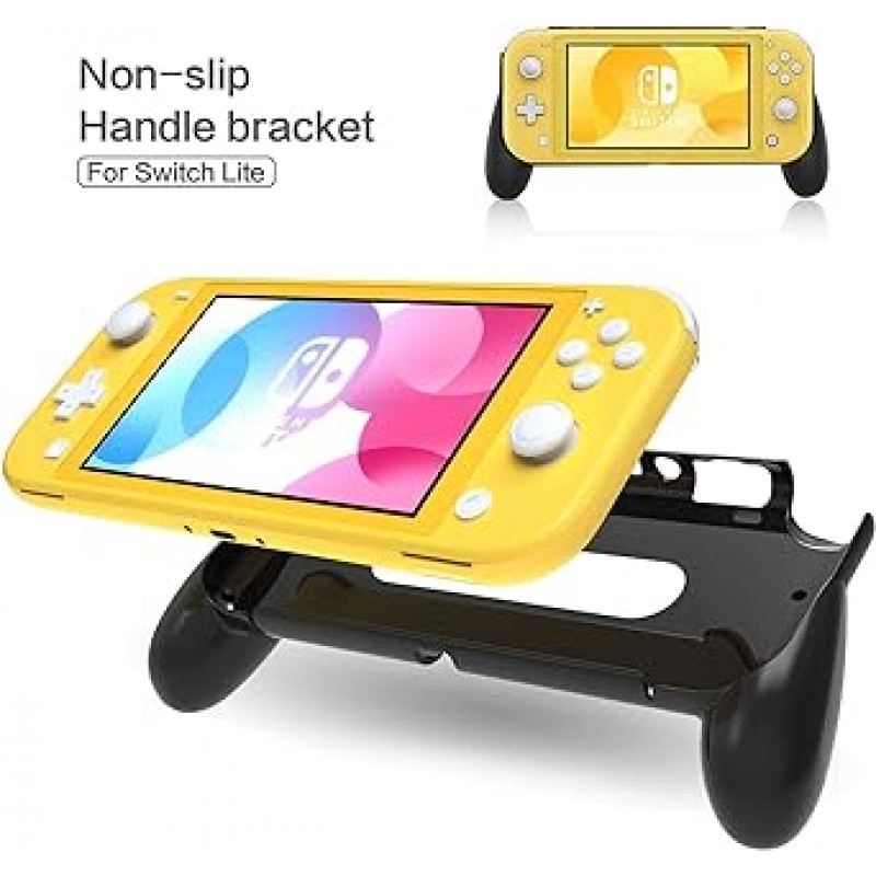 Nintendo Switch Lite 용 그립 케이스 편안함 인체 공학 Nintendo Switch Lite 그립 Nintendo Switch Lite 주변 블랙