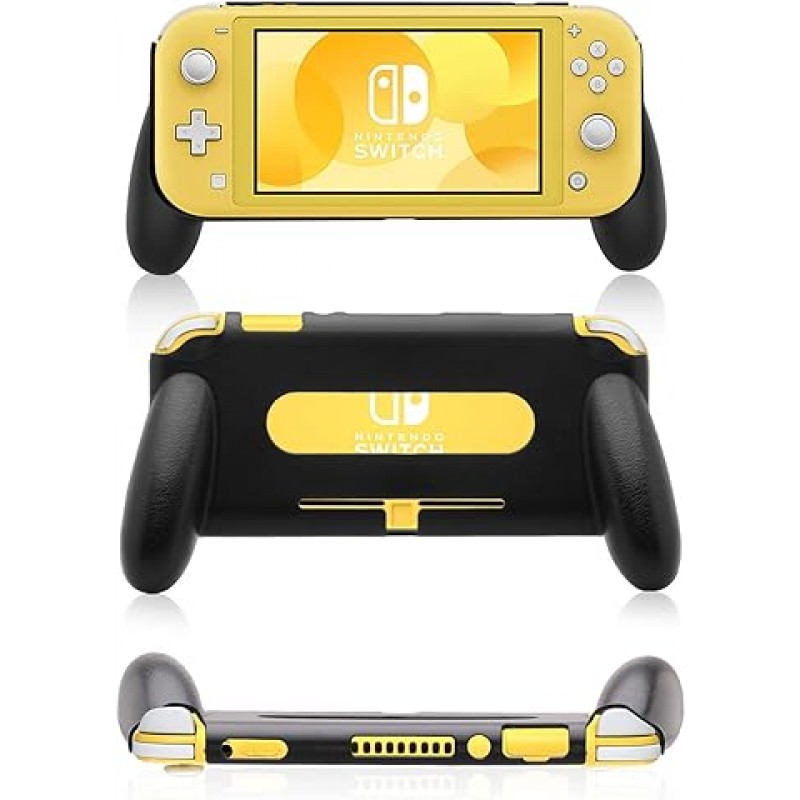 Nintendo Switch Lite 용 그립 케이스 편안함 인체 공학 Nintendo Switch Lite 그립 Nintendo Switch Lite 주변 블랙