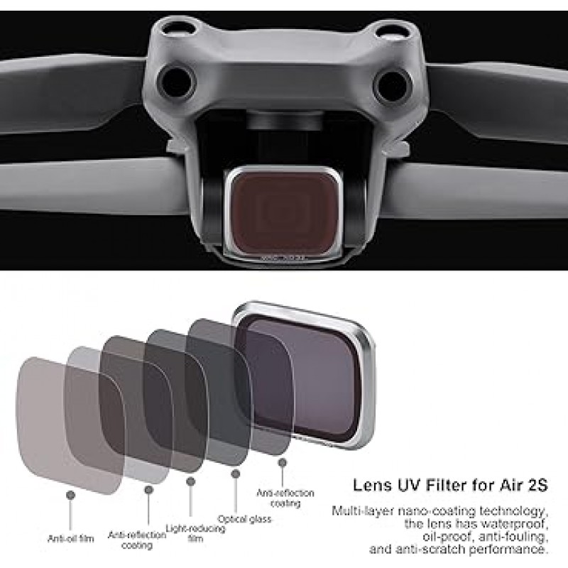 드론 UV 렌즈 필터 DJI AIR2S용 다층 코팅 UV 렌즈 필터 드론 액세서리