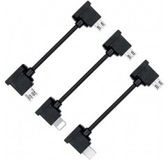 Cablecc 3pcs/set 원격 제어 데이터 케이블 유형 C & 마이크로 & 마이크로 USB Mavic Pro 백금 Mavic Park RC 액세서리