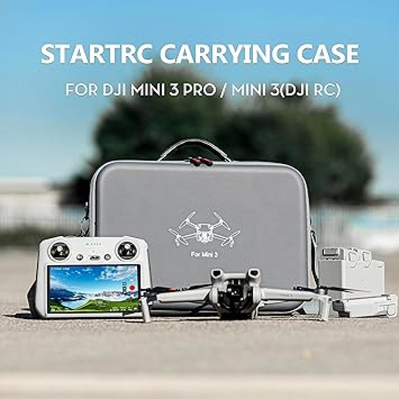 STARTRC Mini 3 Pro 운반 케이스 DJI Mini 3 드론 액세서리(Mini 3 Pro 라디오 컨트롤)용 휴대용 여행 가방