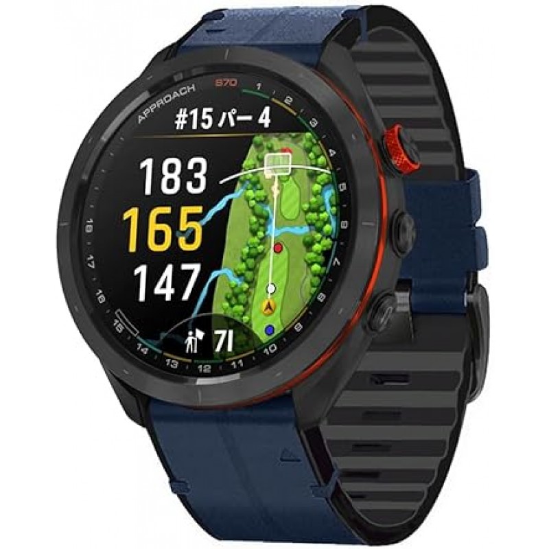 Garmin Fenix ​​7용 SHEAWA 밴드, 스트랩 교체 밴드, Garmin Fenix7(다크 블루)과 호환되는 Garmin EPIX 가죽 액세서리용 정품 가죽 + 실리콘 교체 스트랩