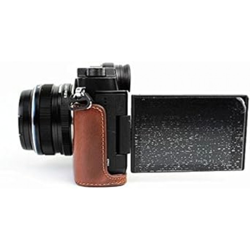 Olympus Olympus PEN PEN – F penf Pen F 카메라 가방 Camera Case, koowl Top Manmade PU reza-kameraha-huke-su, Olympus Olympus PEN PEN – F penf Pen F SLR 카메라 케이스, 방수, 방진, 핸드헬드, Fretwork Base + 핸드스트랩(탈부착) , 커피색상