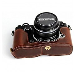 Olympus Olympus PEN PEN – F penf Pen F 카메라 가방 Camera Case, koowl Top Manmade PU reza-kameraha-huke-su, Olympus Olympus PEN PEN – F penf Pen F SLR 카메라 케이스, 방수, 방진, 핸드헬드, Fretwork Base + 핸드스트랩(탈부착) , 커피색상