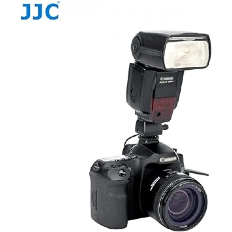 JJC 2pcs 핫슈 PC 포트/3.5mm 동기식 ​​접점 PC 유형 3.5mm 잭 싱크로 코드 스트로브 연결 가능한 핫슈 어댑터 카메라 핫슈