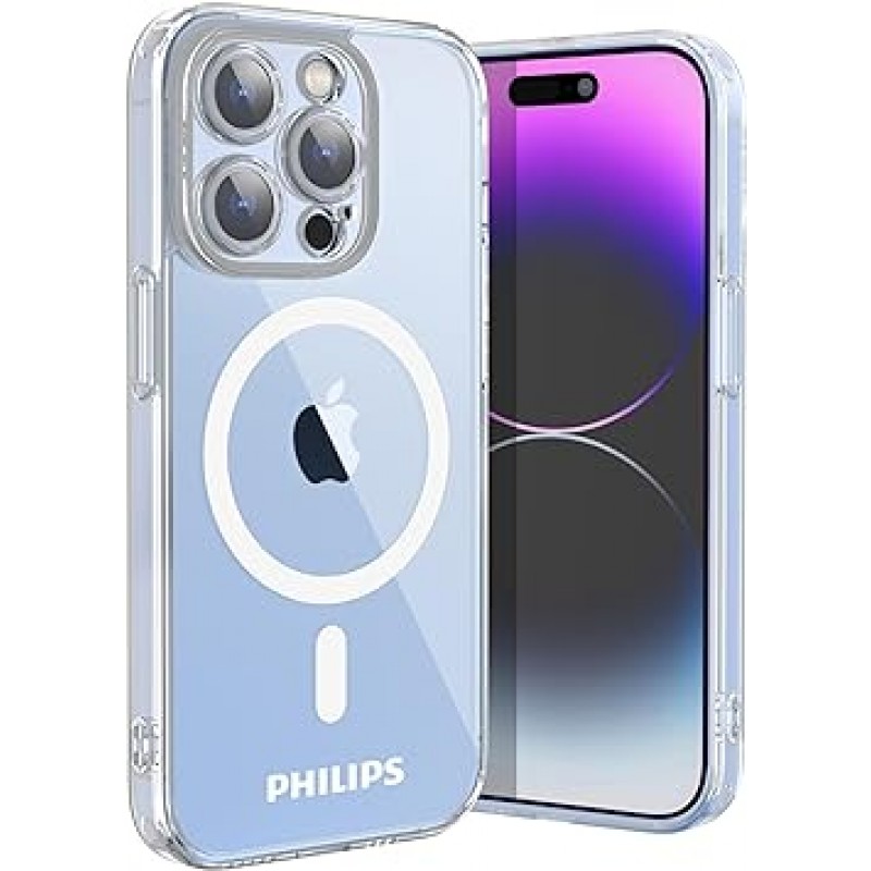 Philips(필립스)【iPhone14 Pro 케이스 MagSafe 대응】아이폰 14 프로 투명 커버 내충격 무선 충전 대응 6.1 인치 전용 클리어 머그 세이프 대응 DLK6107T