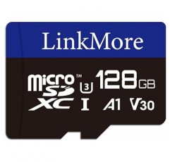 Nintendo Switch용 LinkMore 128GB 마이크로 SD 카드, MicroSDXC 카드, U3, A1, V30, SD 어댑터 포함(최대 95MB/s 읽기)