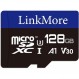 Nintendo Switch용 LinkMore 128GB 마이크로 SD 카드, MicroSDXC 카드, U3, A1, V30, SD 어댑터 포함(최대 95MB/s 읽기)