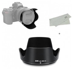 Nikon Z 시리즈 교체 렌즈용 JJC HB-112 뒤집을 수 있는 렌즈 후드 NIKKOR Z DX 12-28mm f/3.5-5.6 PZ VR 렌즈, Nikon Z fc Z50 Z30 카메라 HB-112 호환 Φ67mm 보호 필터 및 렌즈 캡 설치 가능