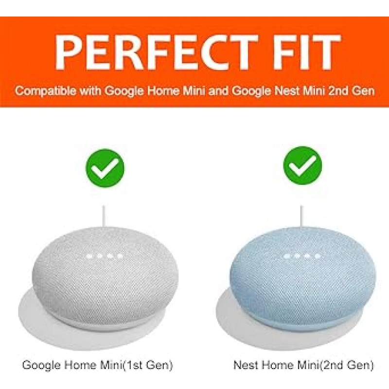 콘센트 벽 마운트 홀더 Google Nest Mini 및 Google Home Mini 용 공간 절약 액세서리 코드 관리가있는 Google Mini 스마트 스피커 용 번잡한 배선이나 나사 없음 (2 개 팩)