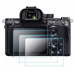 QIBOX 스크린 프로텍터 Sony Alpha a7RIII a7RIV A7R3 A9 A7RII A7SII A77II RX100 카메라 대응 강화 유리 스크린 가드 끝에서 끝까지 풀 커버 [3장 팩]