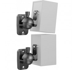 Cozycase Speaker Wall Mount Stand Set 2, Wall Mounted, Rotatable, 8 lbs Load Capacity, Adjustable Angle, Drop Prevention, Speaker Wall Mount Holder, Space Saving, Good Stability, Universal Wall Mount Speaker, Bracket, Hardware, Screws, Metal Material, 거실,