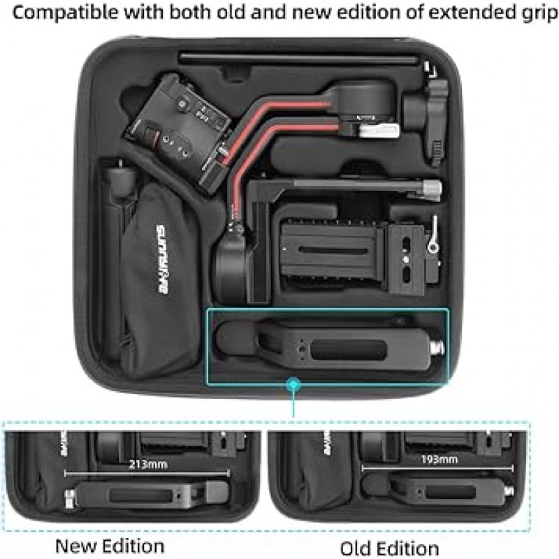 TMOM DJI RS 3 보관 케이스, 휴대용 보관 케이스, 여행용 핸드백, 하드 쉘, 보관 상자, 숄더백, 짐벌 바디, 확장 삼각대 핸들, BG21 배터리 핸들, 더블 레이어 퀵 릴리스 플레이트, 휴대용 어댑터 핸들, 기타 액세서리, 충격 방지, 보관 가방, 어깨끈 포함, GRAY, 일본