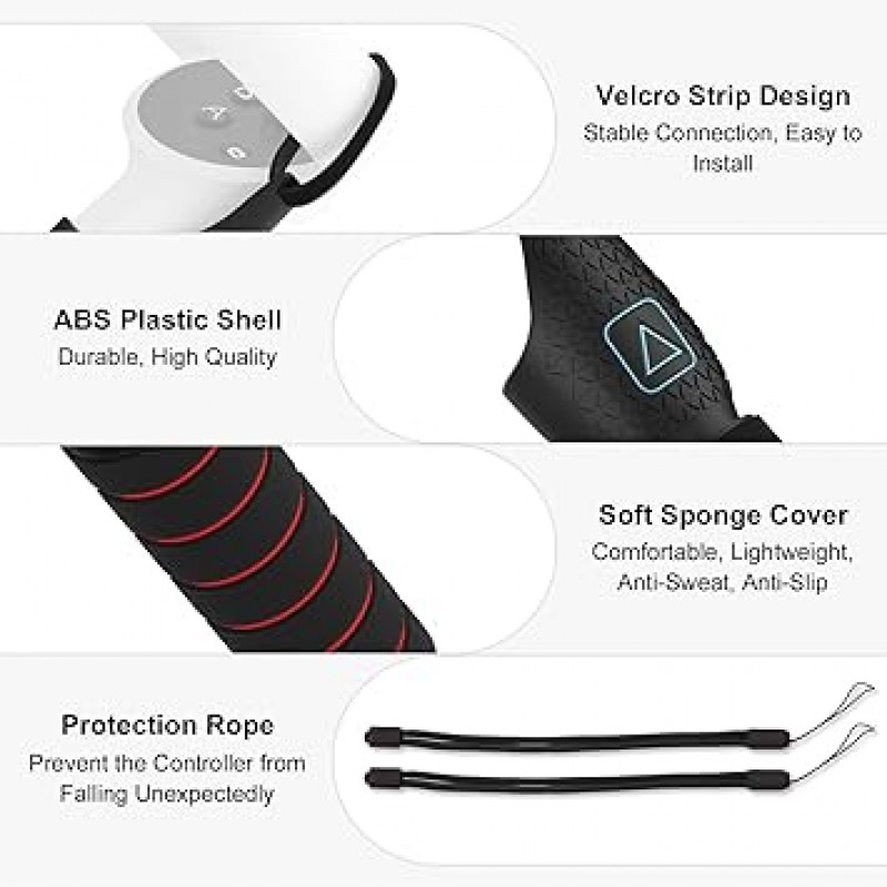 AMVR for Beat Saber Extension Handle for Quest 1/Quest 2/Rift S vr 액세서리 비트 세이버 게임용 라이트 소드 그립 확장 그립 2 in 1