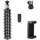 Joby JB01771-PKK 스마트폰 삼각대, 미니 삼각대 Gorilla Pod 325 모바일 키트 및 [스마트폰 어댑터/리모컨/GoPro 마운트] 블루투스 리모콘, 블랙/차콜